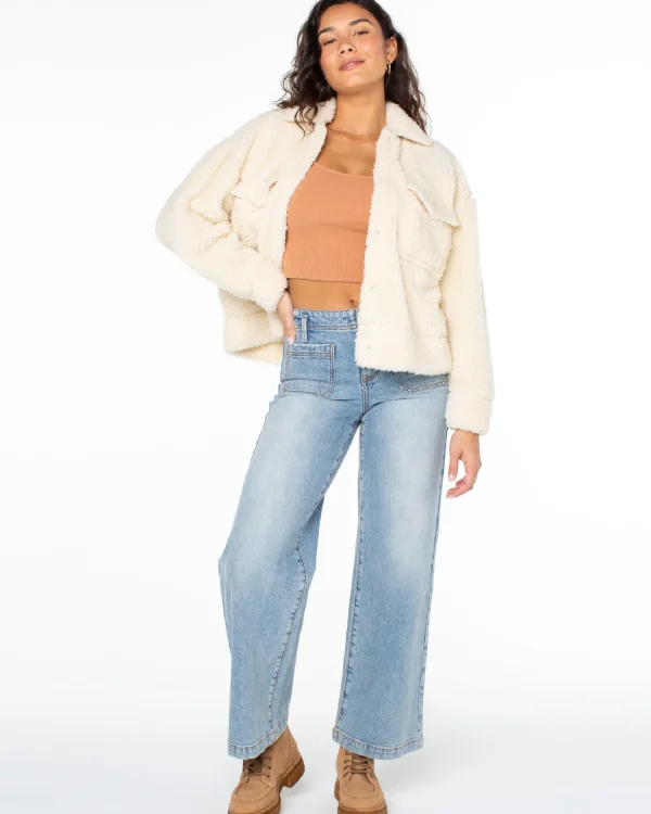 Roxy Chilly Wave Snap Front Fleece Jacket | Jackets | Fleece & Hoodies