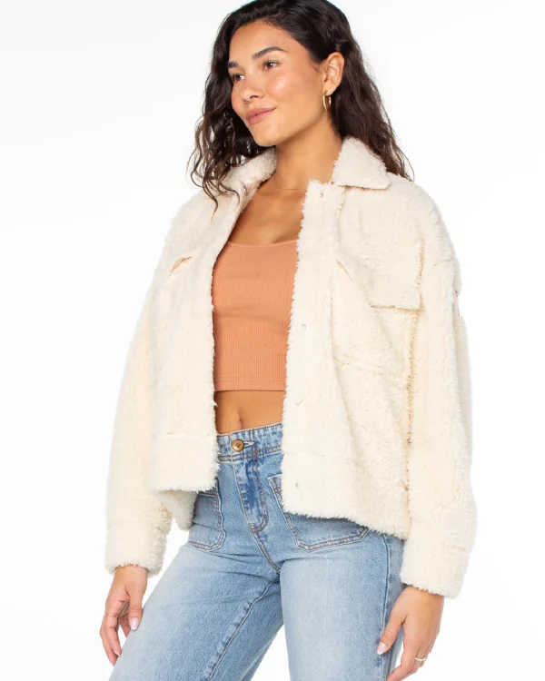 Roxy Chilly Wave Snap Front Fleece Jacket | Jackets | Fleece & Hoodies