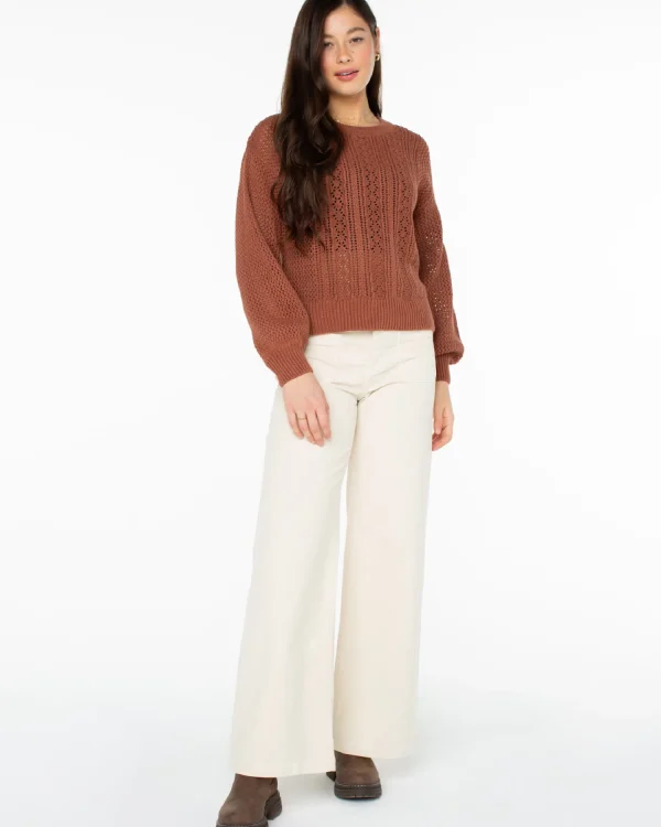 Roxy Day Break Open Knit Sweater | Sweaters