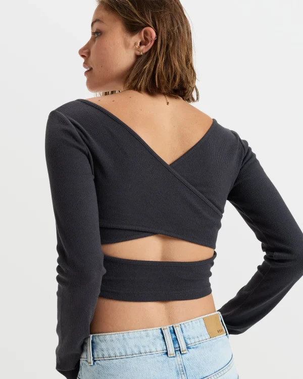 Roxy Good Keepsake Long Sleeve Crop Top | Tops