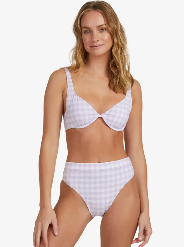 Roxy Heart The Check Moderate Coverage Bikini Bottom | Bikinis
