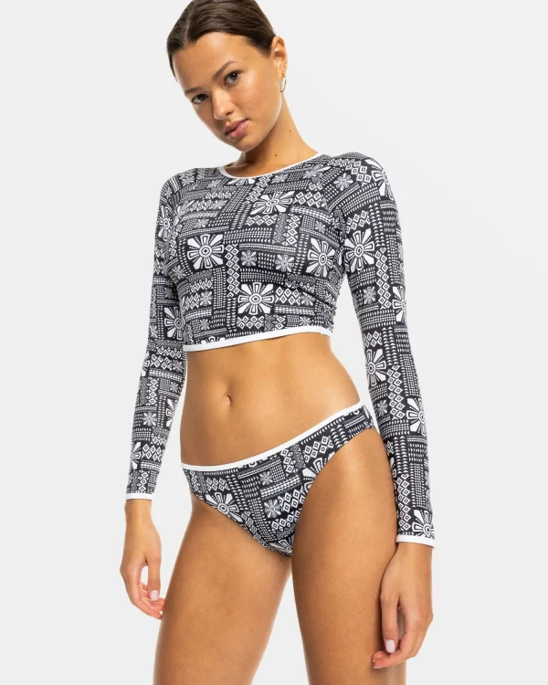 Roxy Mineral Long Sleeve Crop Surf Top | Rashguards | Rashguards