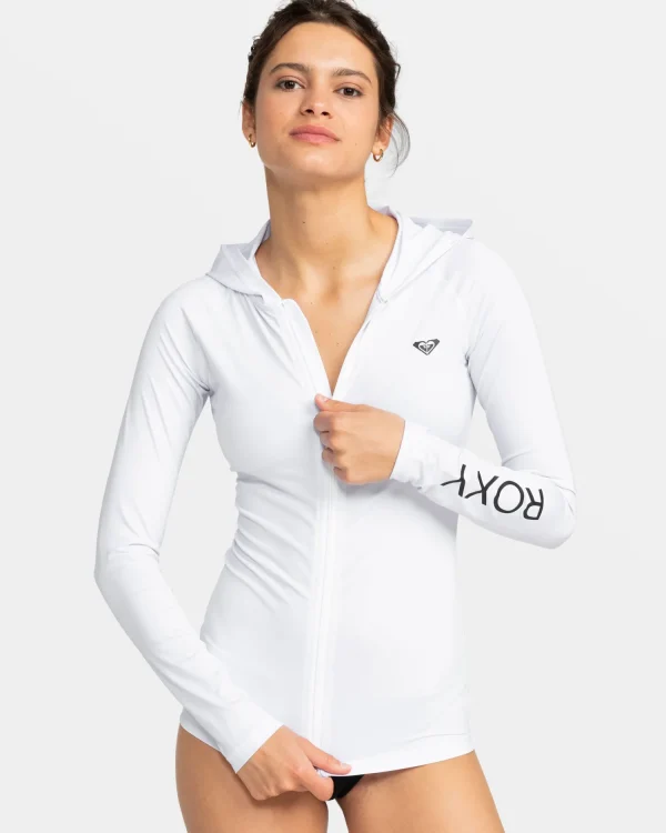 Roxy New Essentials Hooded Long Sleeve Zip-Up Rashguard | Rashguards | Rashguards