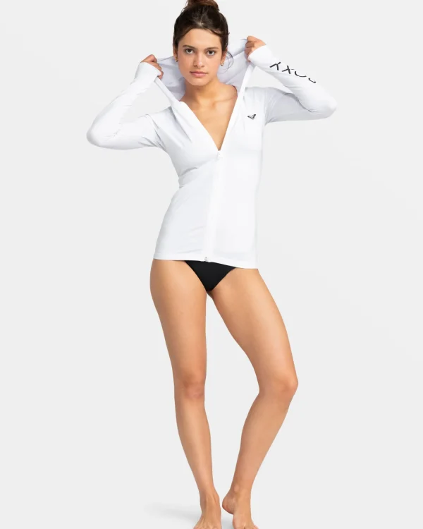 Roxy New Essentials Hooded Long Sleeve Zip-Up Rashguard | Rashguards | Rashguards