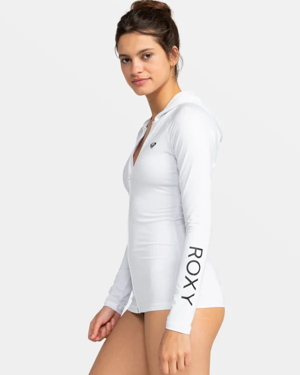 Roxy New Essentials Hooded Long Sleeve Zip-Up Rashguard | Rashguards | Rashguards