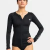 Roxy New Essentials Long Sleeve Zip-Up Rashguard | Rashguards | Rashguards