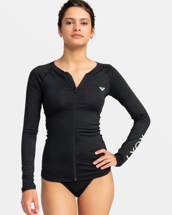 Roxy New Essentials Long Sleeve Zip-Up Rashguard | Rashguards | Rashguards