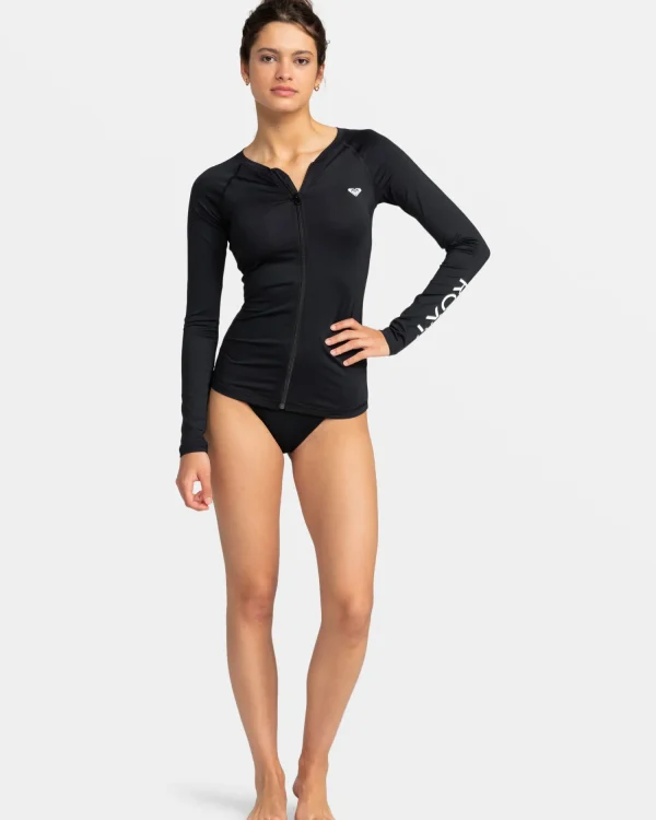 Roxy New Essentials Long Sleeve Zip-Up Rashguard | Rashguards | Rashguards