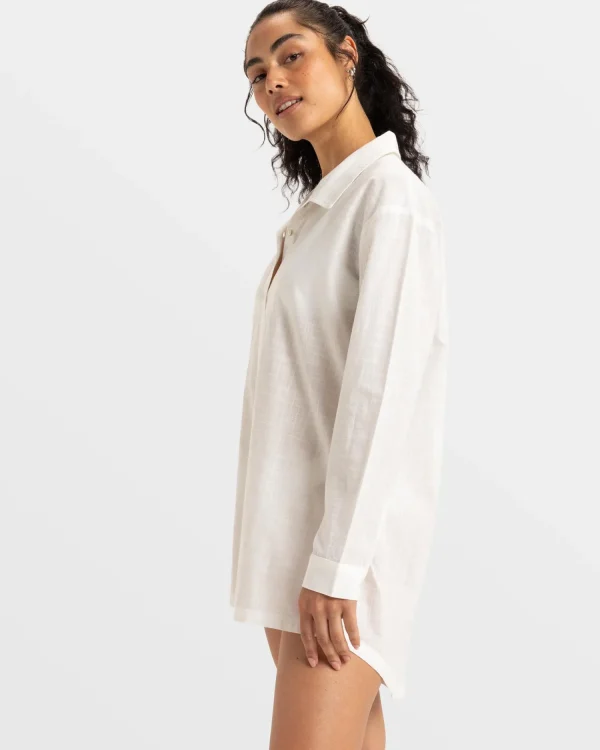 Roxy New Solid Blue Riptide Beach Cover-Up | Cover Ups