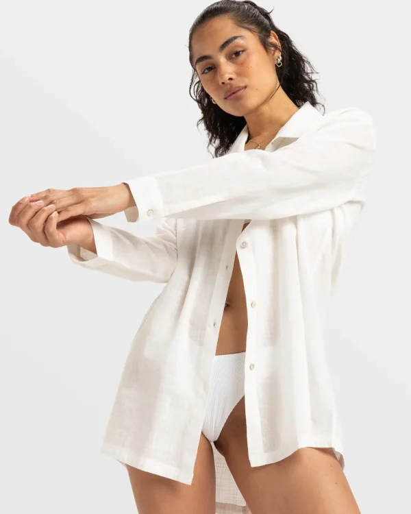 Roxy New Solid Blue Riptide Beach Cover-Up | Cover Ups