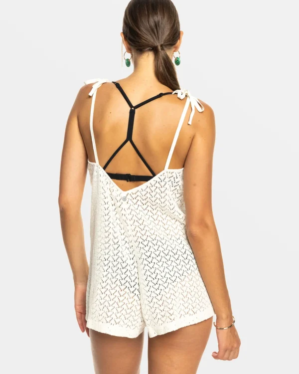 Roxy Ocean Riders Crochet Strappy Romper | Cover Ups