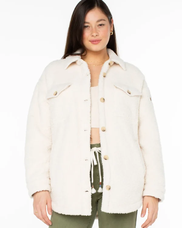 Roxy Overlander Solid Button Front Fleece Jacket | Jackets | Fleece & Hoodies