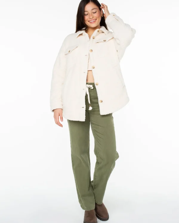 Roxy Overlander Solid Button Front Fleece Jacket | Jackets | Fleece & Hoodies