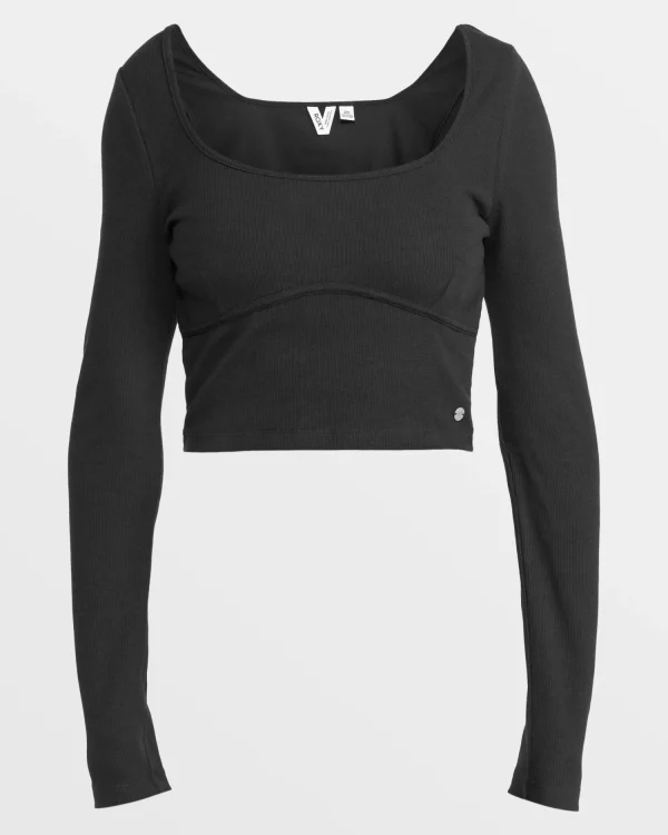 Roxy Pretty Please Long Sleeve Cropped Top | Tops