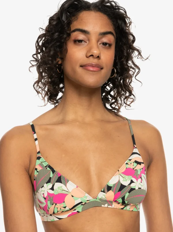 Roxy Printed Beach Classics Fixed Triangle Bikini Top | Bikini Tops | Bikinis
