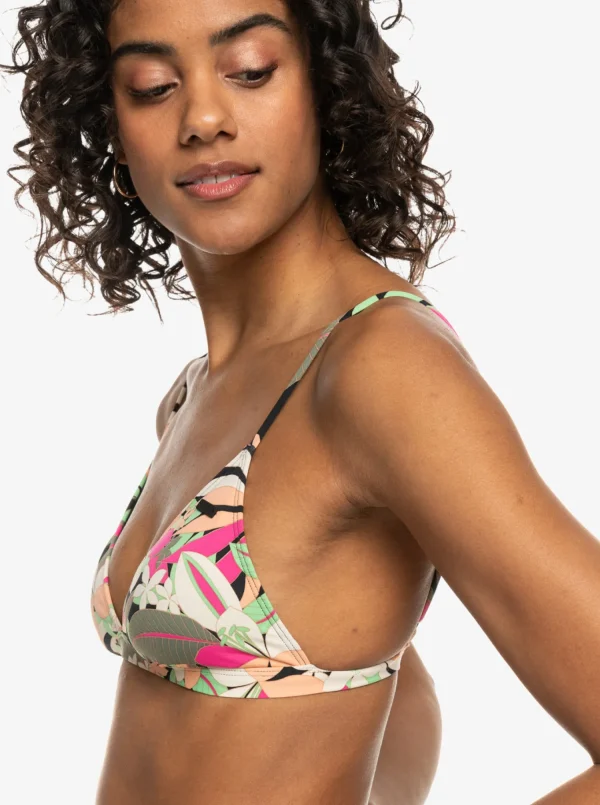 Roxy Printed Beach Classics Fixed Triangle Bikini Top | Bikini Tops | Bikinis