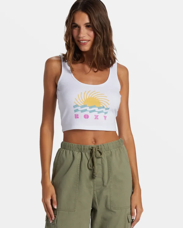 Roxy Simple Surf Dive In Cropped Tank Top | Tees & Tanks