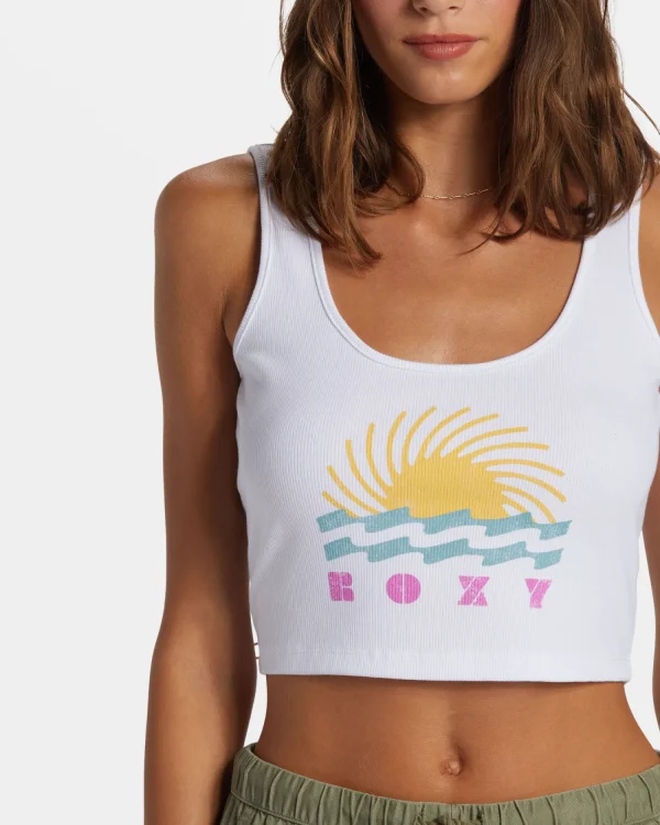 Roxy Simple Surf Dive In Cropped Tank Top | Tees & Tanks