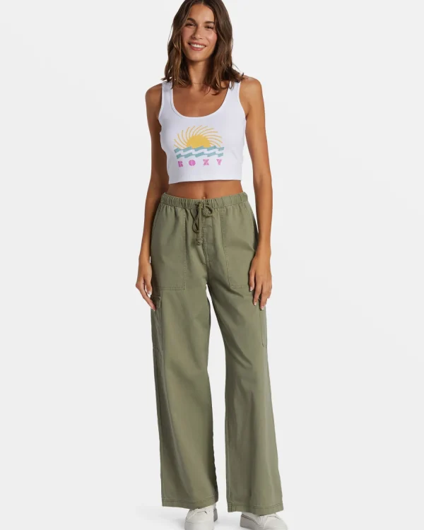 Roxy Simple Surf Dive In Cropped Tank Top | Tees & Tanks