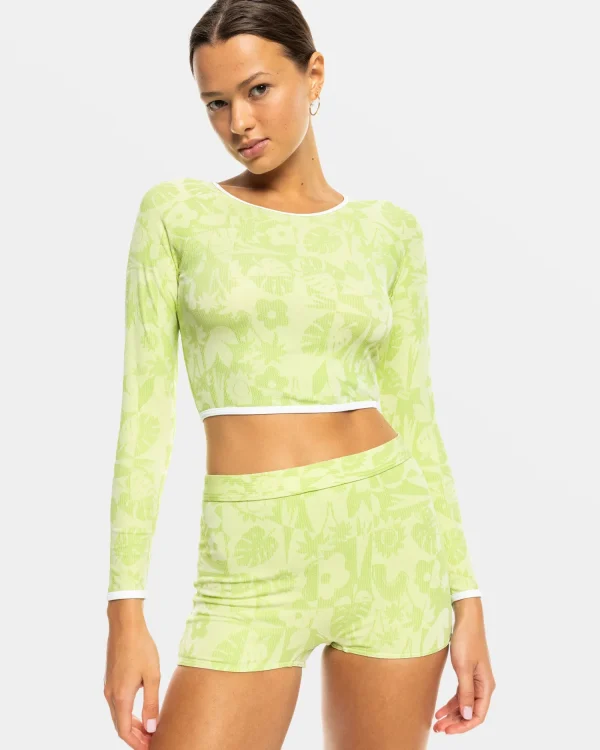 Roxy Solaria Long Sleeve Crop Surf Top | Rashguards | Rashguards