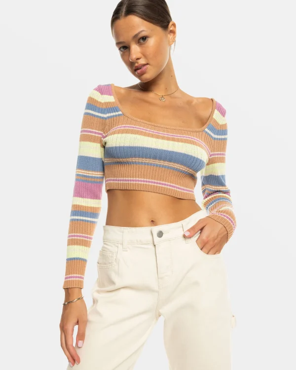 Roxy Sunshine Day Cropped Sweater Top | Sweaters